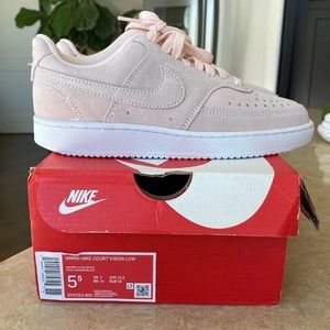 Woman’s Nike court vision low suede sneakers
